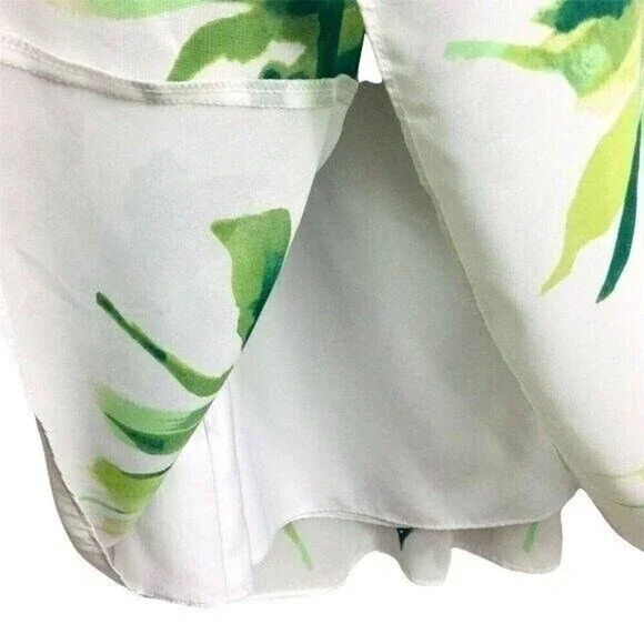 Lauren Ralph Lauren Dress Size 2P White Floral Print Sleeveless Summer - Picture 7 of 12